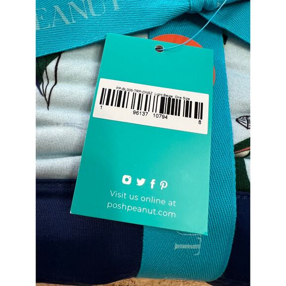 NWT Posh Peanut Tropicana Luxe Patoo Bamboo Blanket 60x60 - Picture 4 of 7